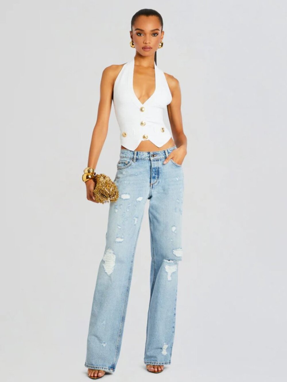 Retrofete Tinsley Bandage Knit Vest